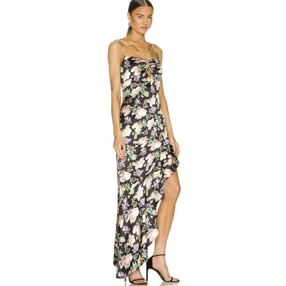Nookie Simone Frill Maxi Dress Floral NWT Size XS - Picture 2 of 8